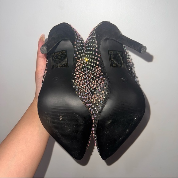 Public Desire Diamond Fishnet Heels - Picture 4 of 6